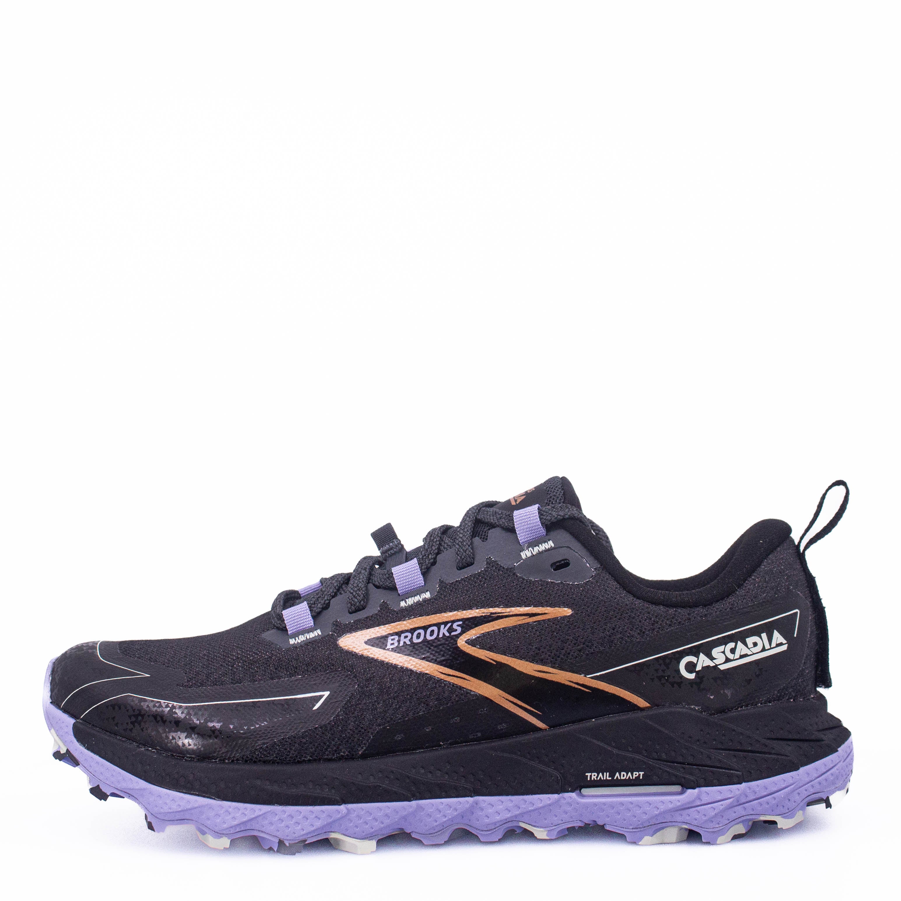 Brooks Cascadia 18 (D Wide) Womens Ebony/Sweet Lavender/Copper - Image 4
