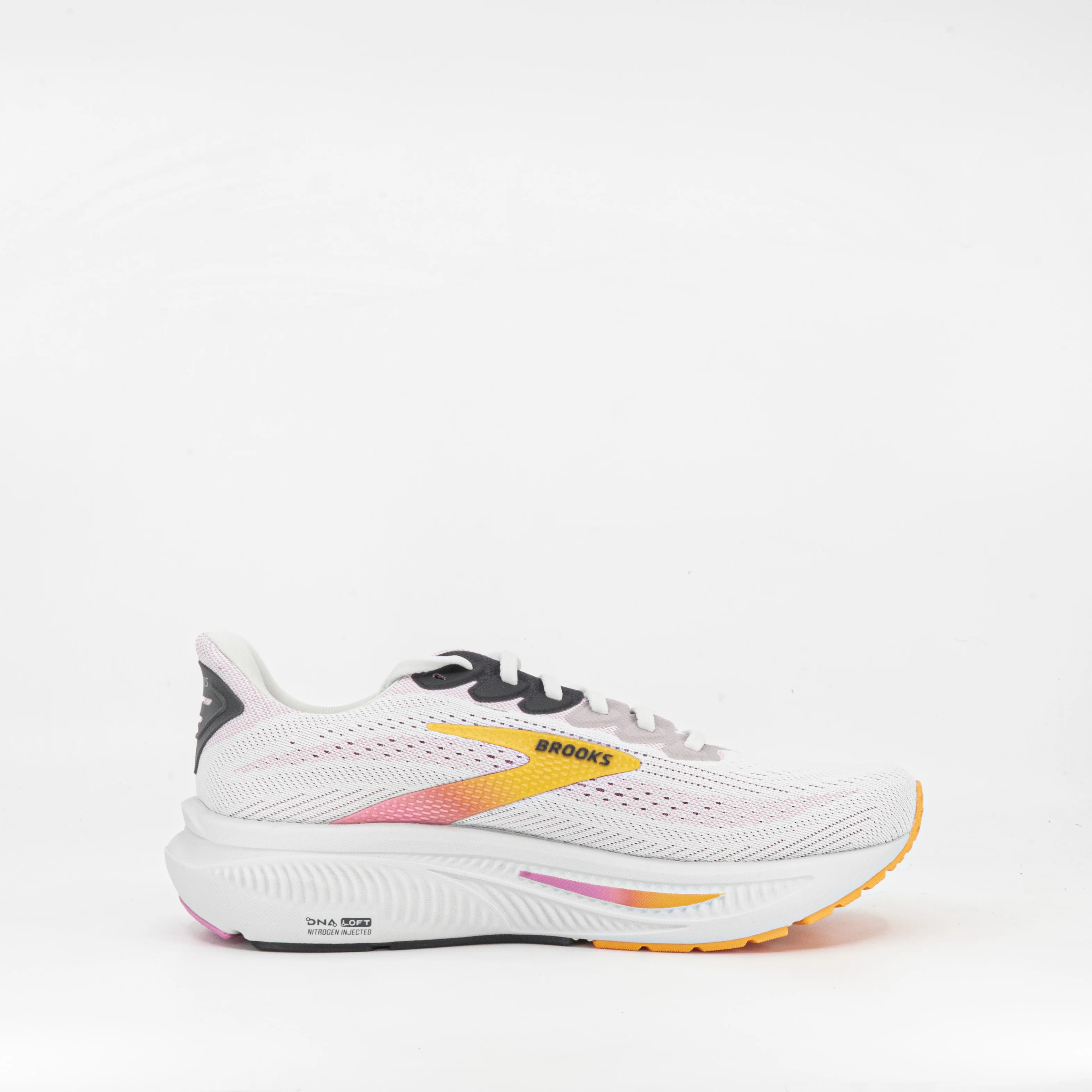 Brooks Ghost 17 (D Wide) Womens Oyster/Apricot/Pink - Image 3