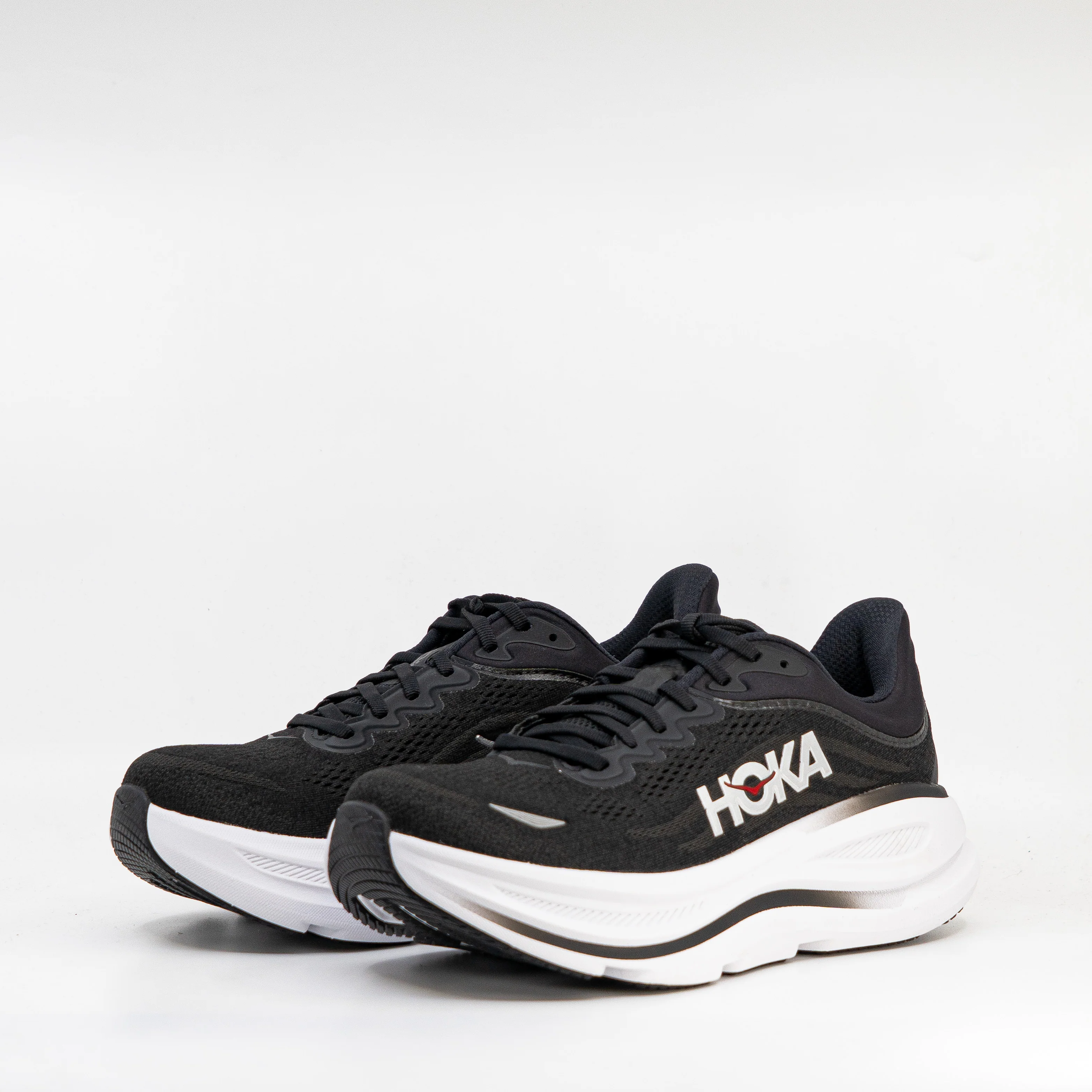 Hoka Bondi 9 (D Standard) Mens Black/Vermillion